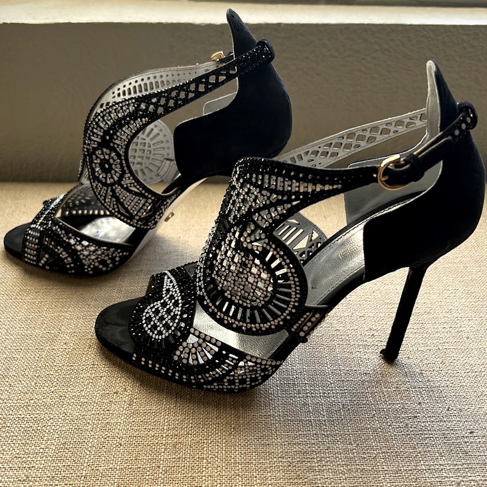 Sergio Rossi Crystal Party Queen Heels